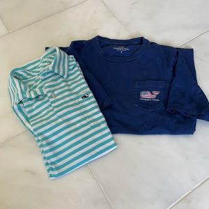 Vineyard Vines size Small (8-10) bundle of two short sleeve shirts
